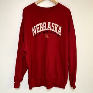Vintage Nebraska Sweatshirt 90s College Football Huskers Vtg